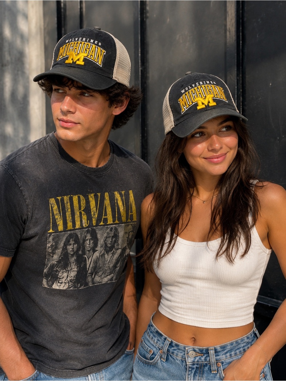 Michigan Wolverines Fam Favorite Trucker Hat Snapback Black NCAA Y2K Style
